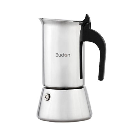 Budan Moka Pot Stainless Steel Coffee Maker - 6 Cup