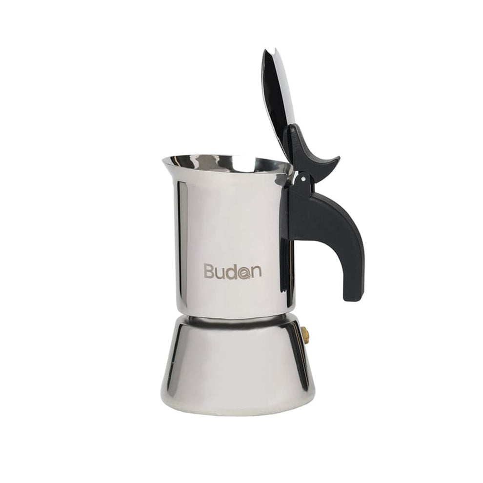 Budan Moka Pot Stainless Steel Coffee Maker - 2 Cup ( 100ml )