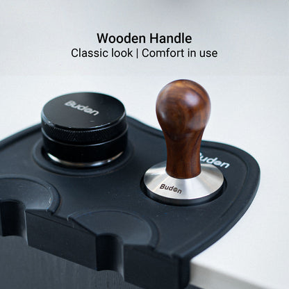 Budan 58mm Coffee Tamper - Wooden Handle