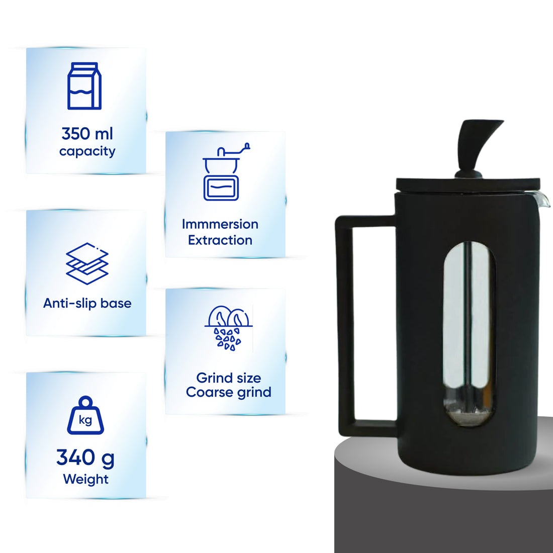 Budan Black French Press 350 ml