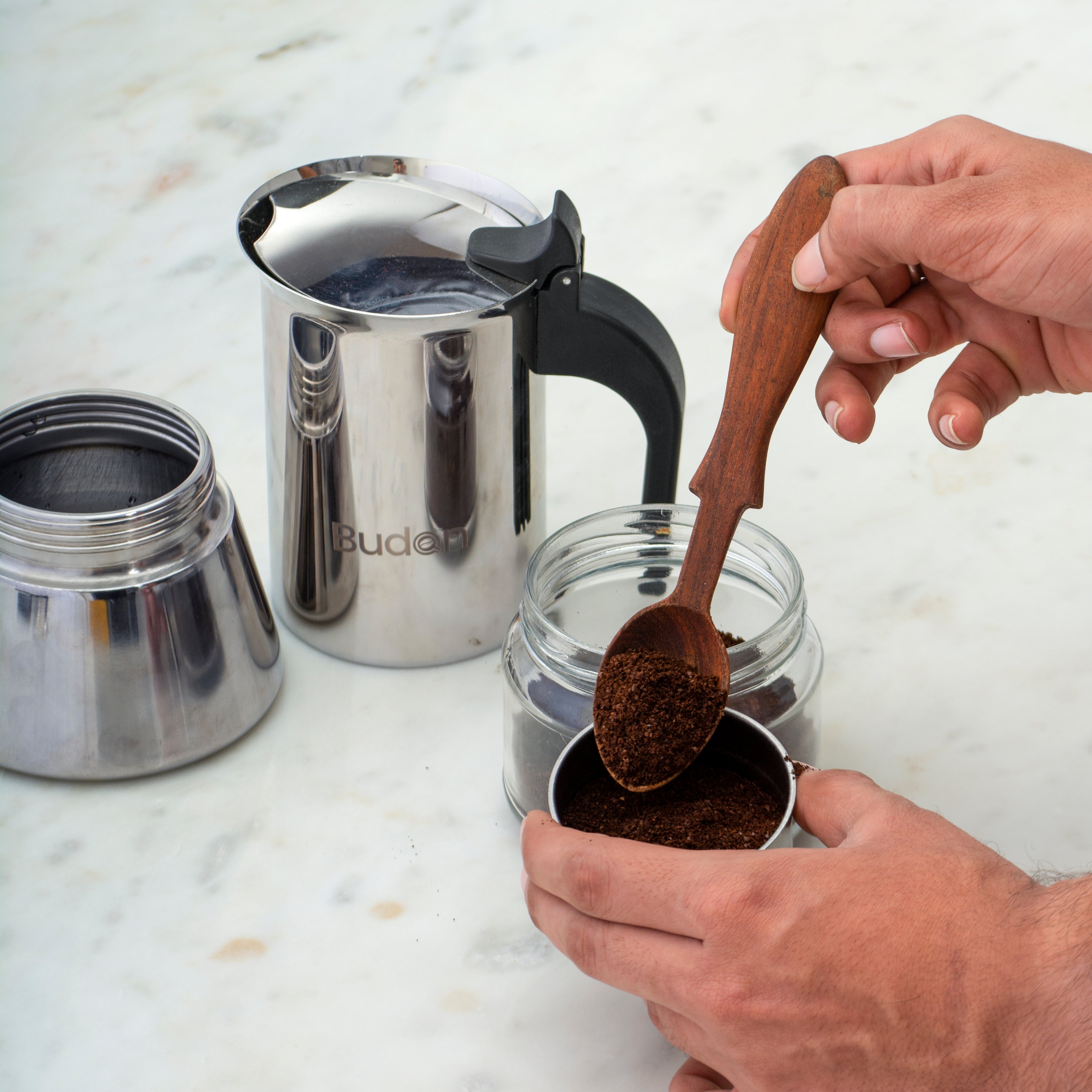 Budan SS Moka Pot - 6 cups