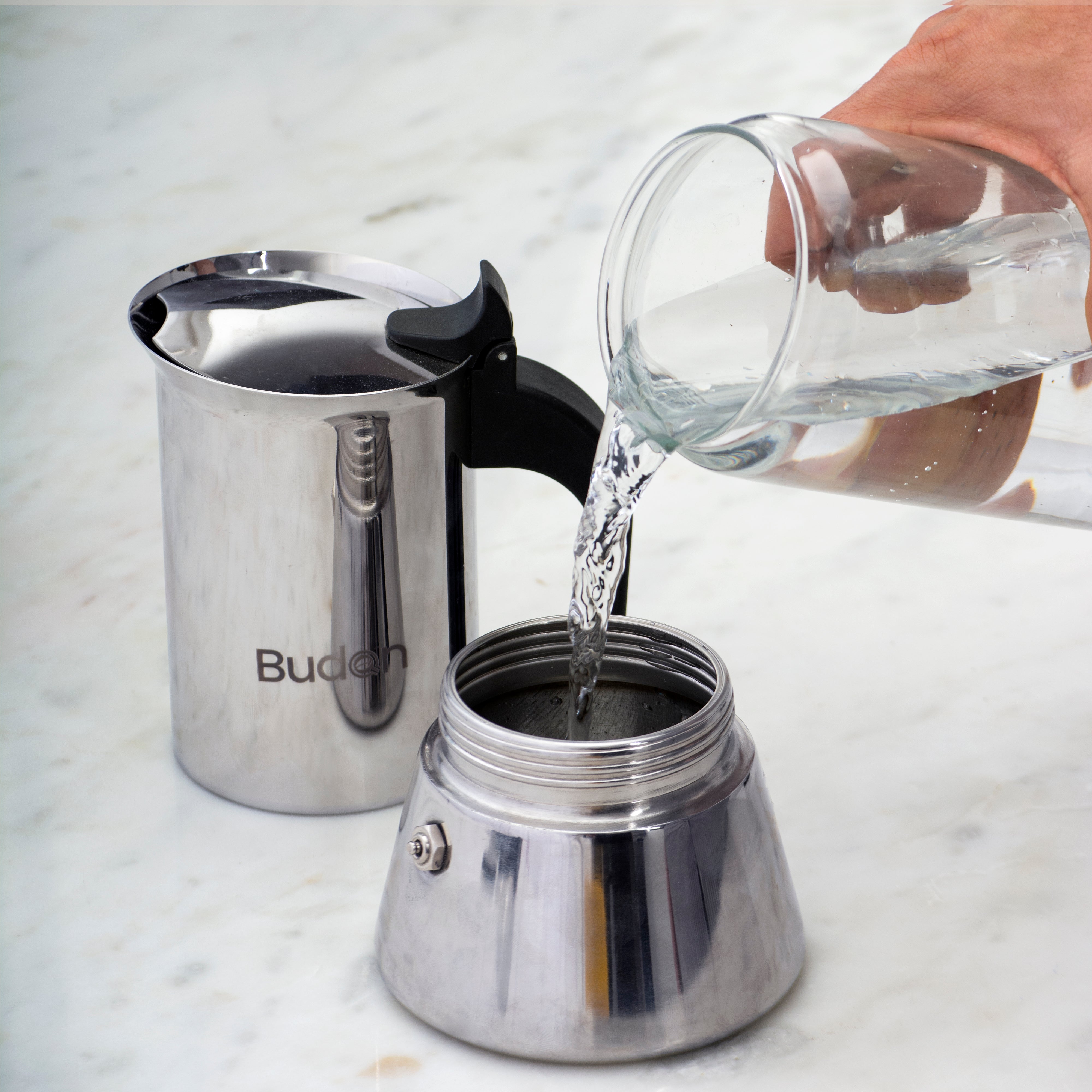 Budan SS Moka Pot - 6 cups