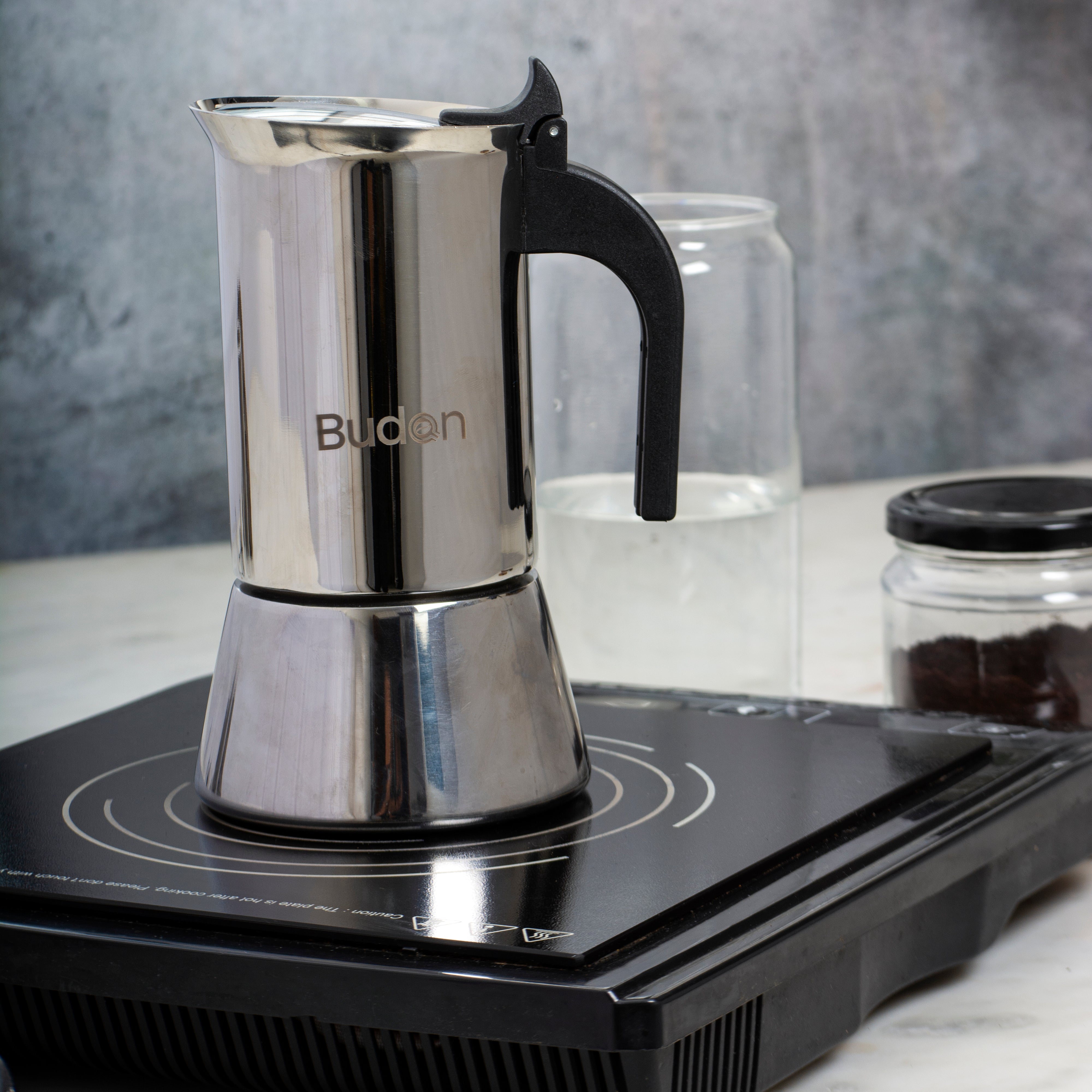 Budan SS Moka Pot - 6 cups