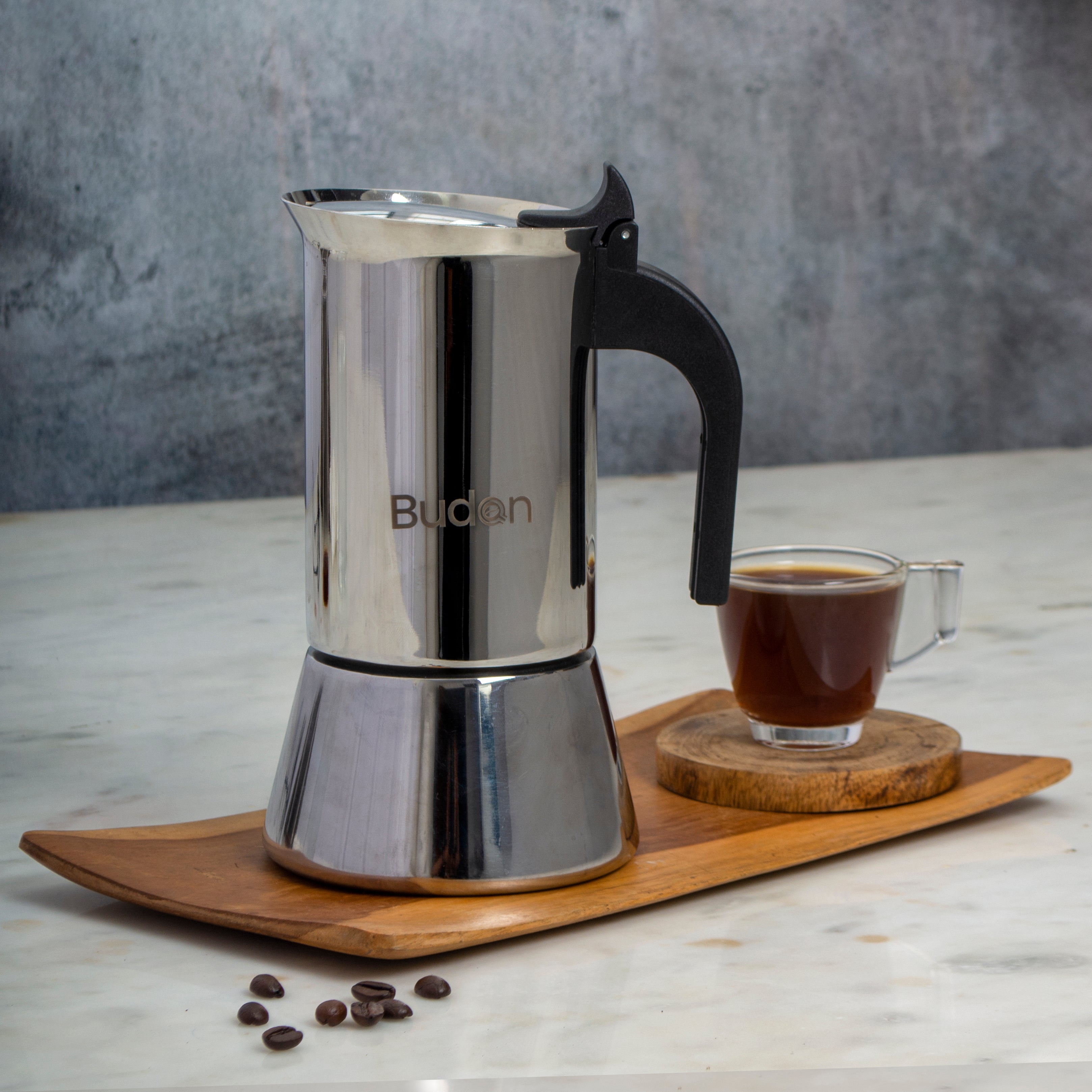 Budan SS Moka Pot - 6 cups