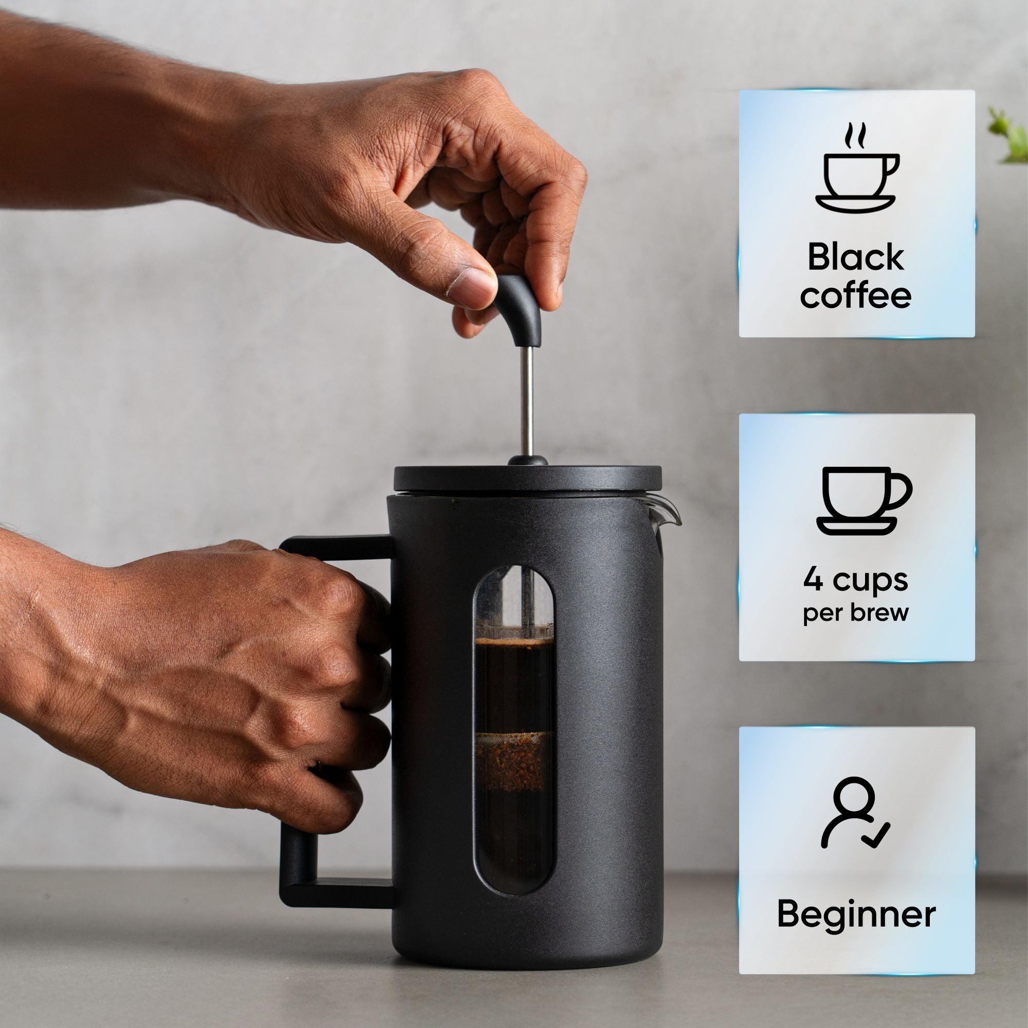Budan Black French Press 600 ml
