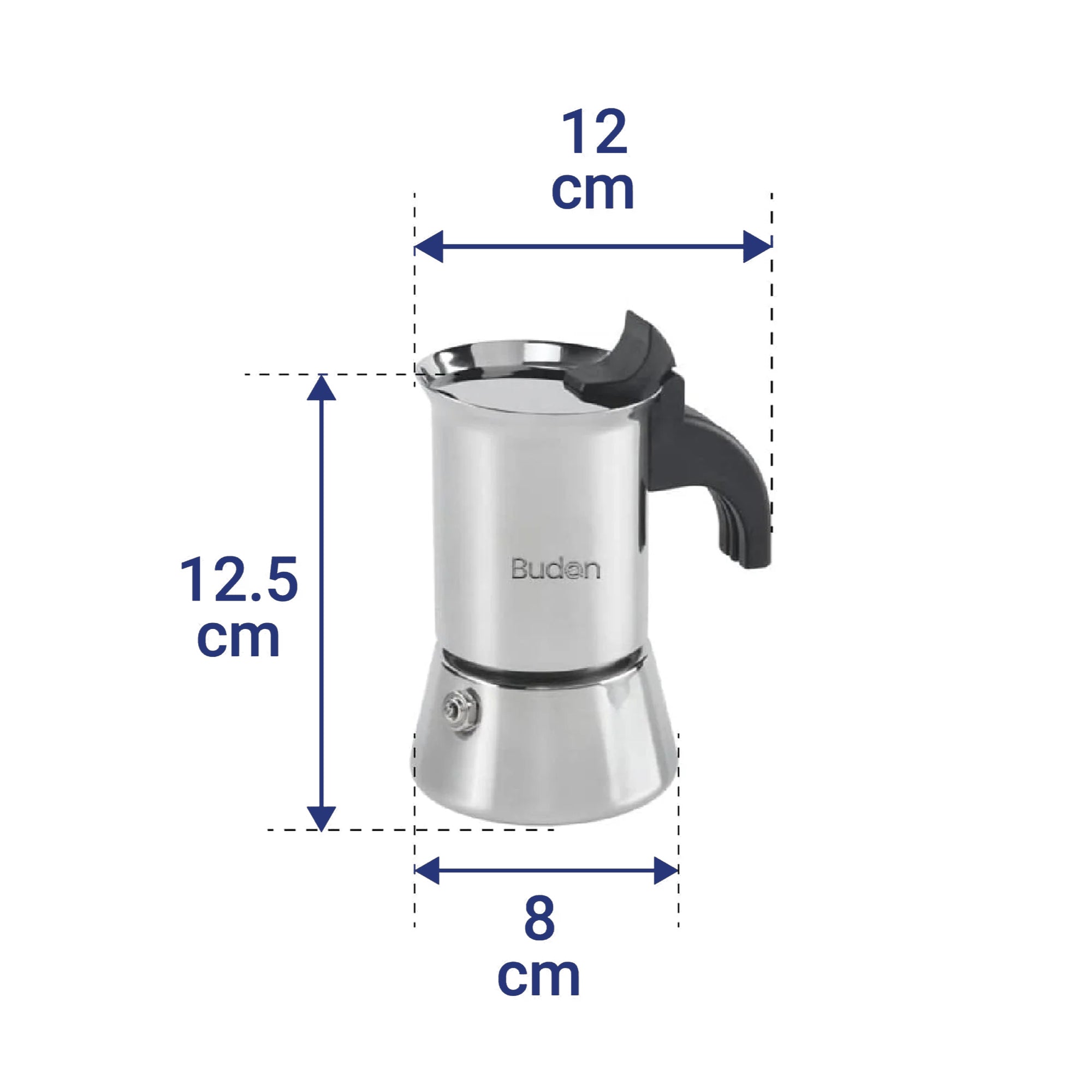 Budan Aluminium Moka Pot - 2 cups