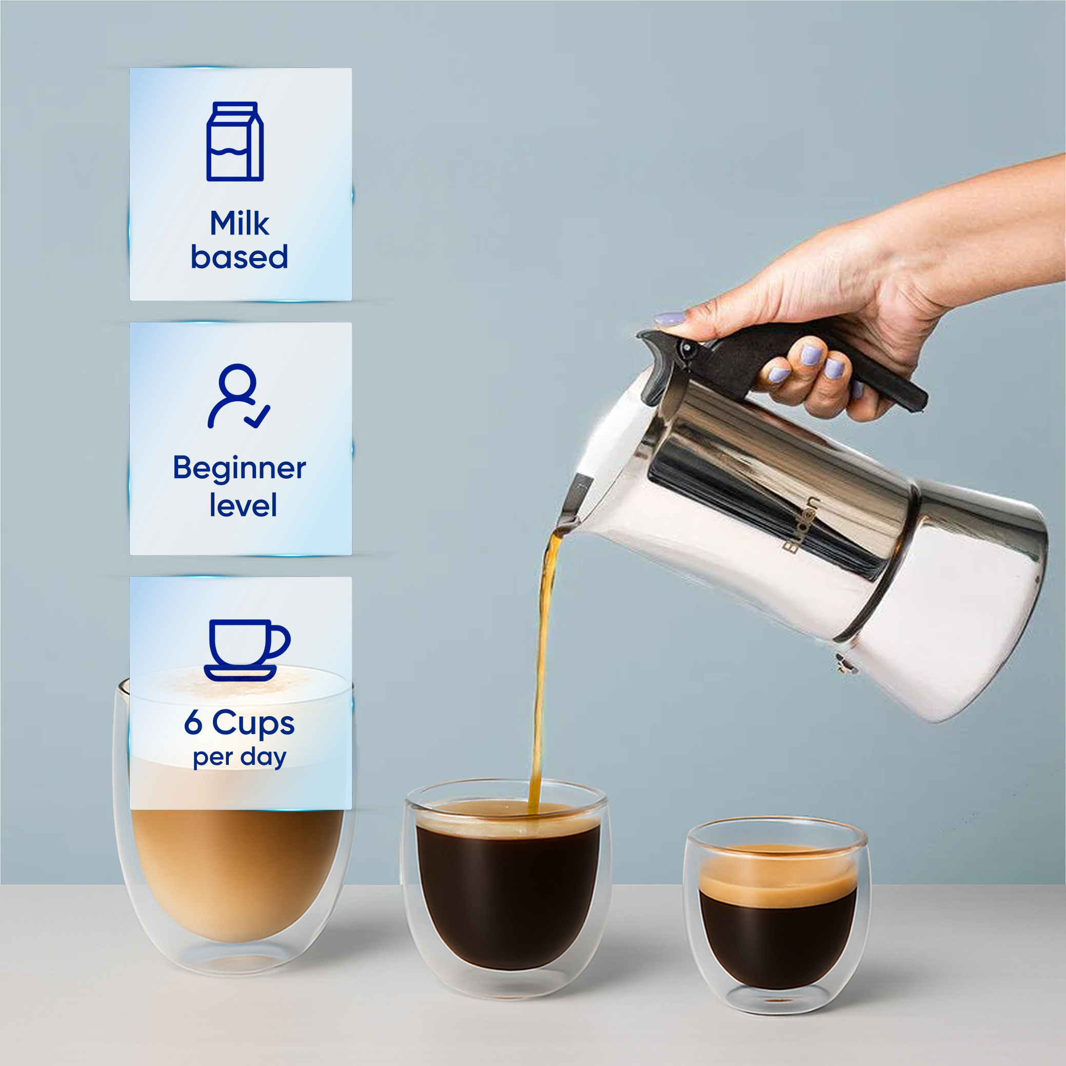 Budan SS Moka Pot - 6 cups